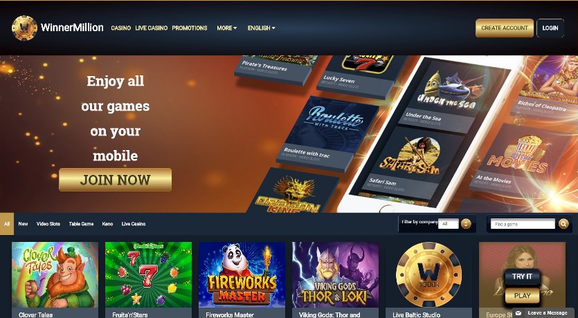 Winnermillion Casino for Norrmenn